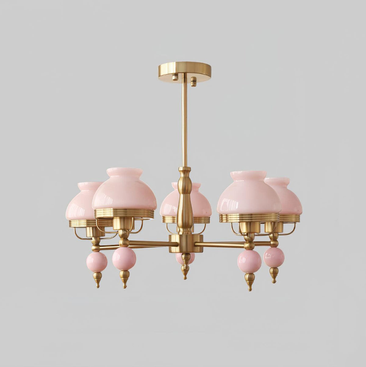 Lampadario in vetro e metallo per sala da pranzo o soggiorno vintage