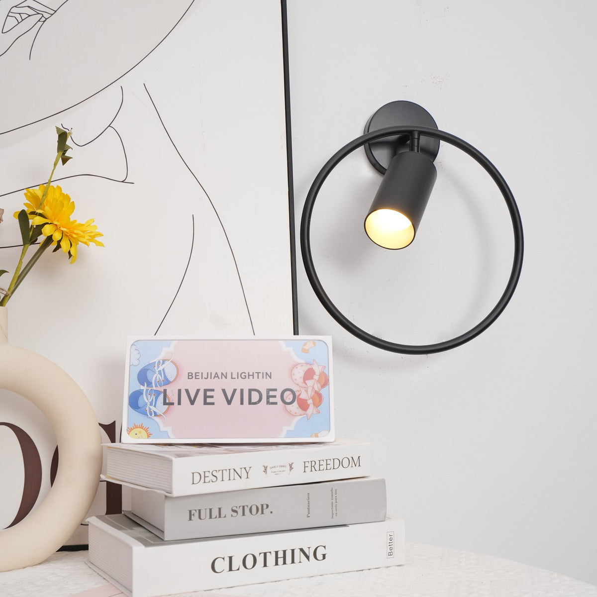 Ardineria lampada da parete moderna minimalista in metallo