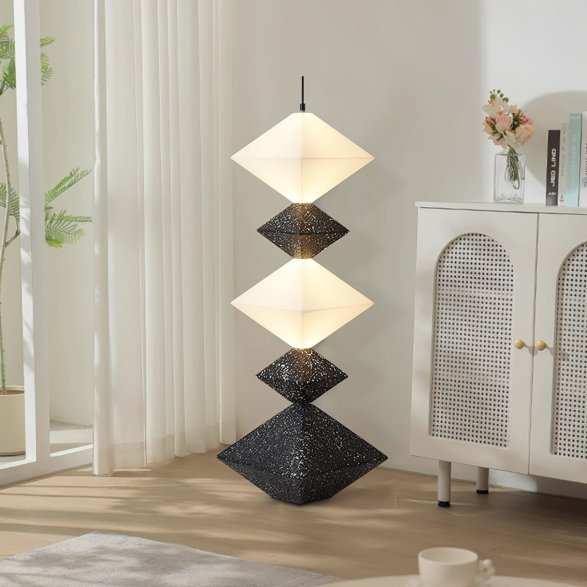 GeoGlow Rhombus Cube lampada da terra