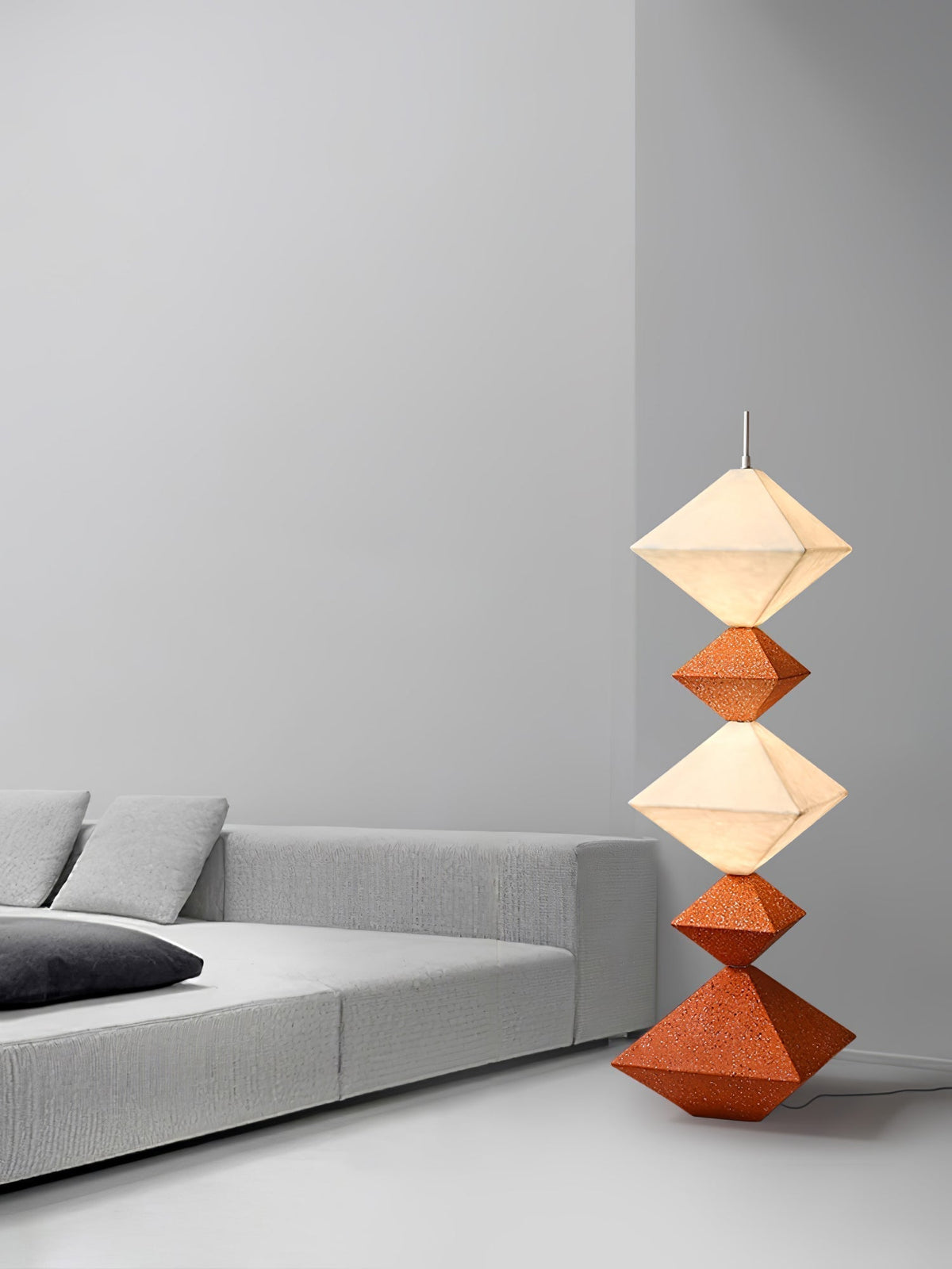 GeoGlow Rhombus Cube lampada da terra