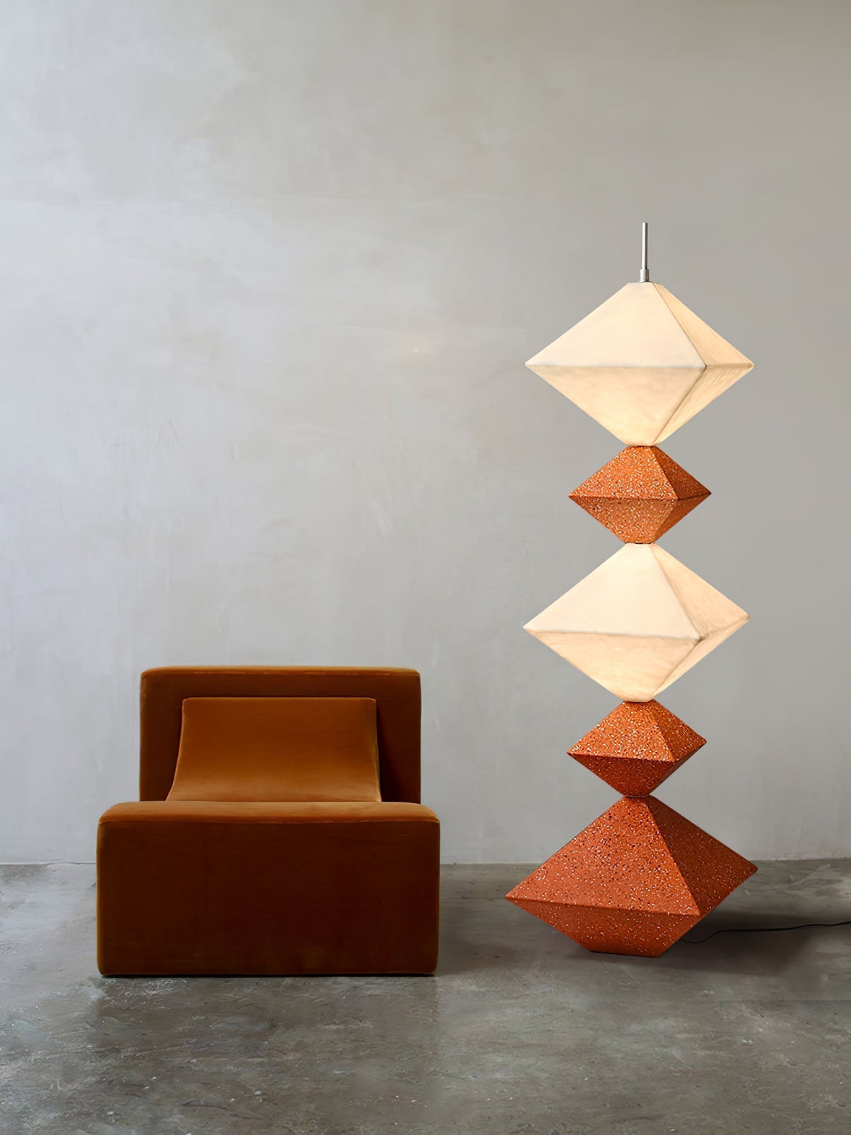 GeoGlow Rhombus Cube lampada da terra