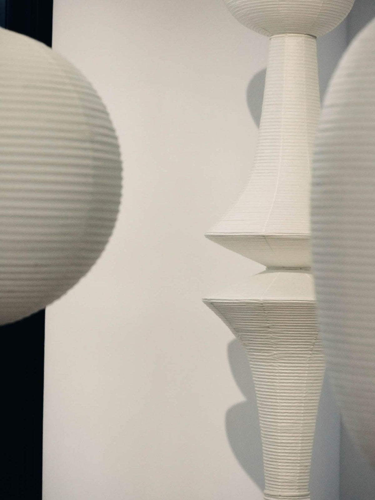 Lunirena lampada a sospensione Washi Paper E per soggiorno