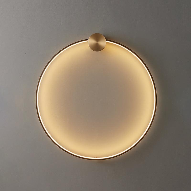 Oriaenne lampada da parete minimalista a Forma di Anello LED in ottone in metallo moderno