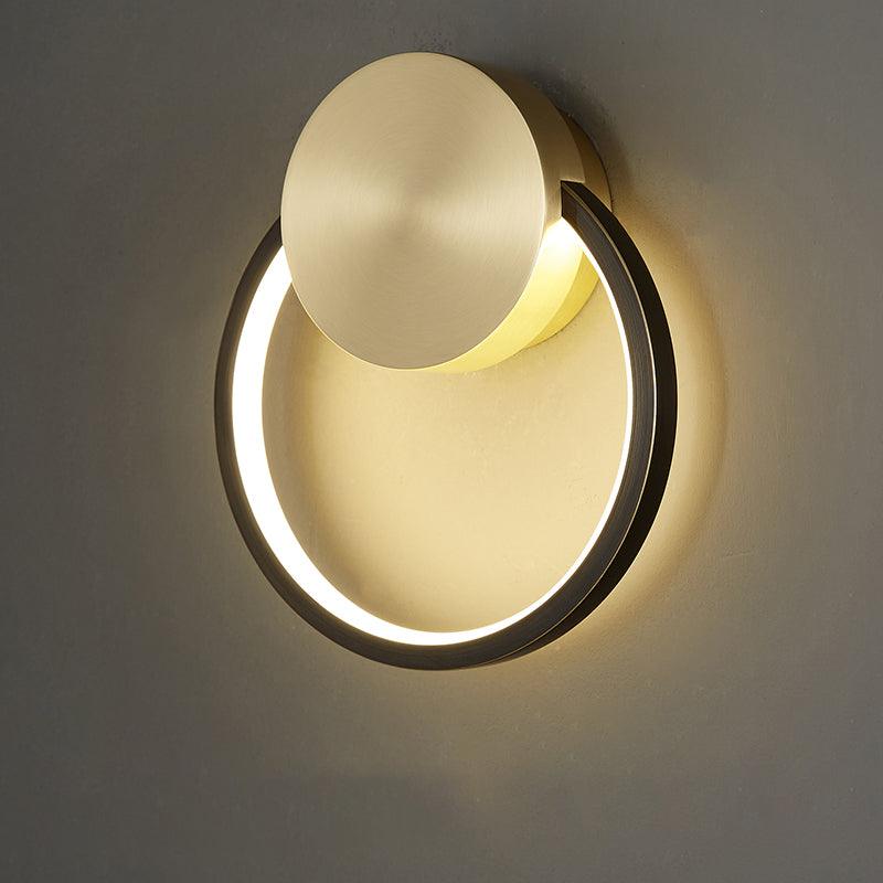 Oriaenne lampada da parete minimalista a Forma di Anello LED in ottone in metallo moderno