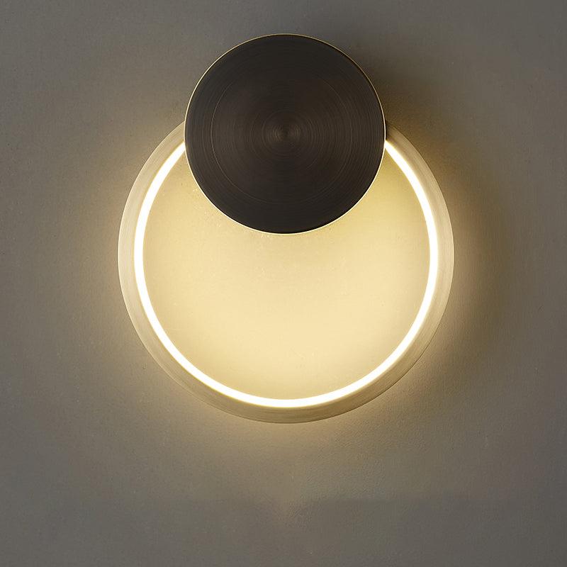 Oriaenne lampada da parete minimalista a Forma di Anello LED in ottone in metallo moderno