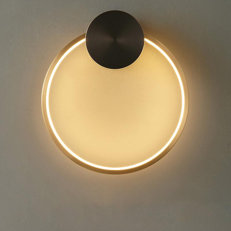 Oriaenne lampada da parete minimalista a Forma di Anello LED in ottone in metallo moderno