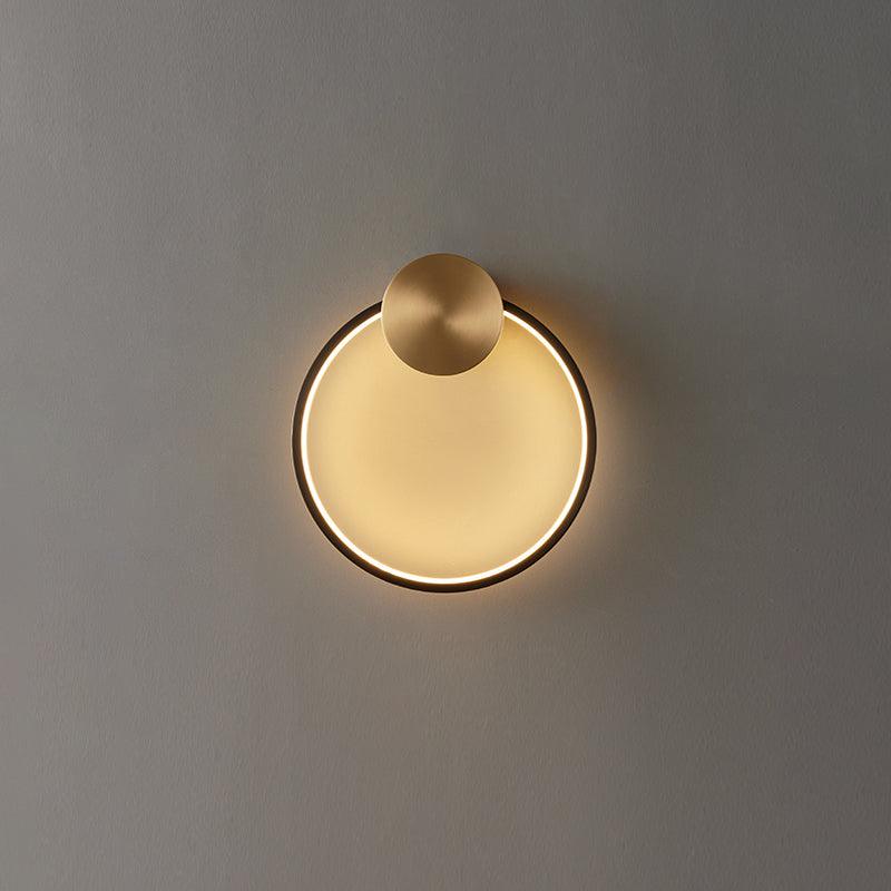 Oriaenne lampada da parete minimalista a Forma di Anello LED in ottone in metallo moderno