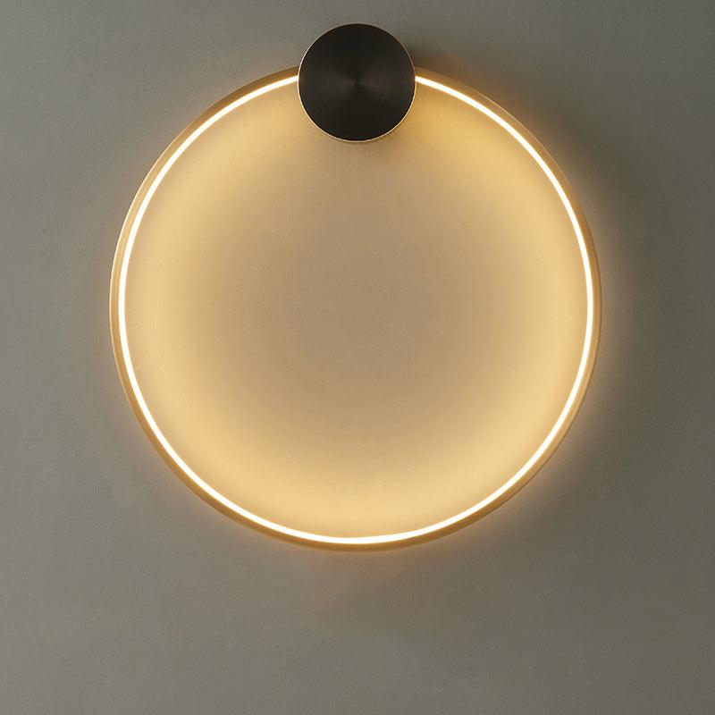 Oriaenne lampada da parete minimalista a Forma di Anello LED in ottone in metallo moderno