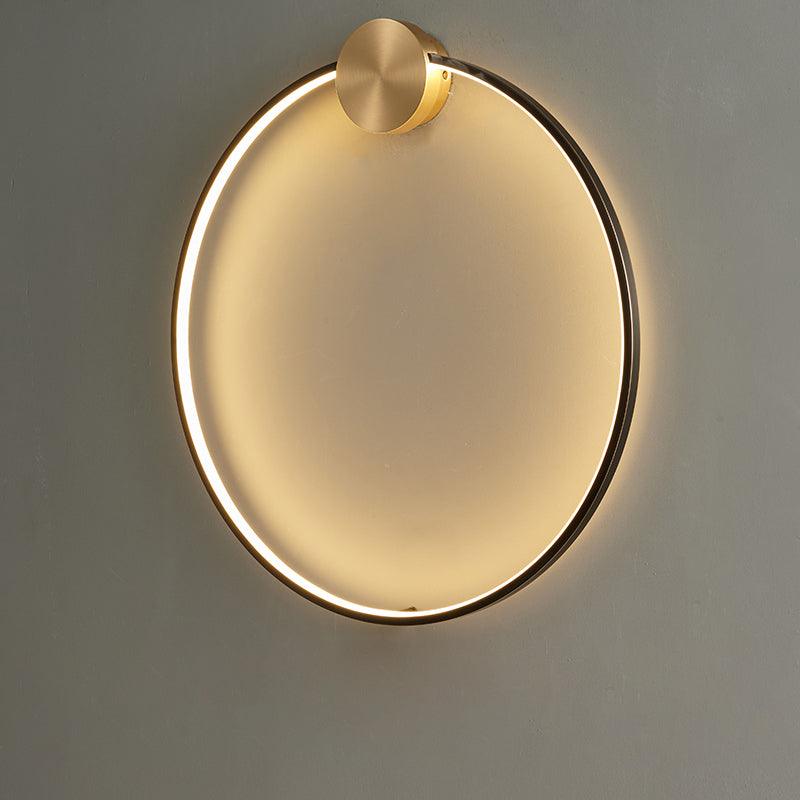 Oriaenne lampada da parete minimalista a Forma di Anello LED in ottone in metallo moderno