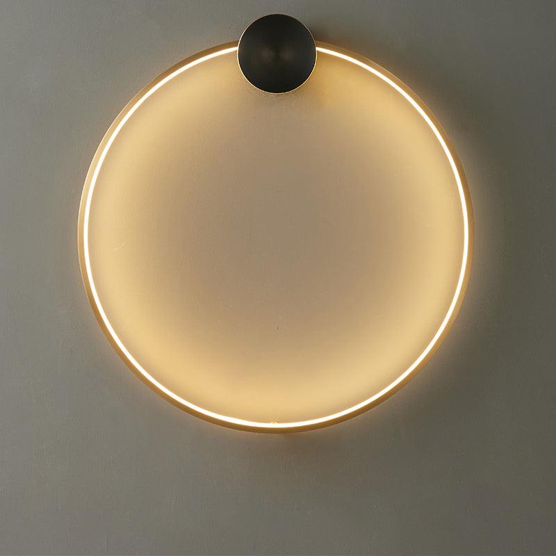 Oriaenne lampada da parete minimalista a Forma di Anello LED in ottone in metallo moderno
