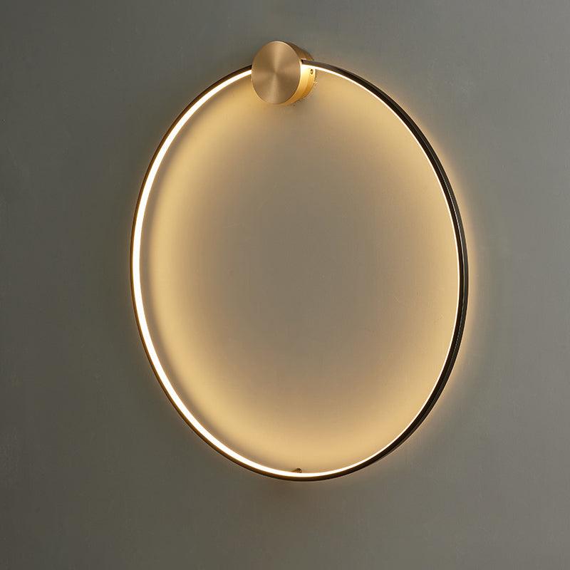Oriaenne lampada da parete minimalista a Forma di Anello LED in ottone in metallo moderno