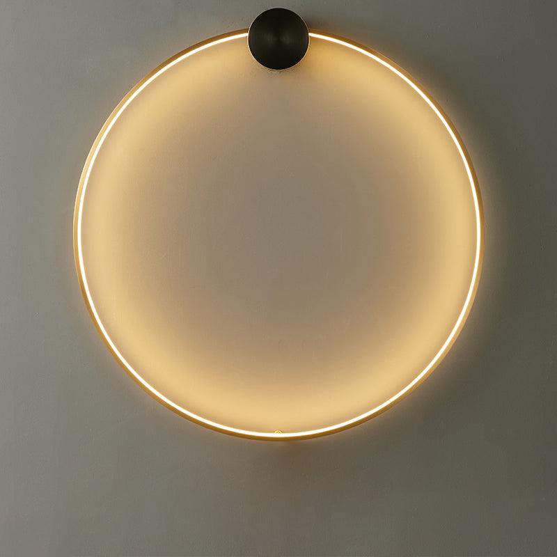 Oriaenne lampada da parete minimalista a Forma di Anello LED in ottone in metallo moderno