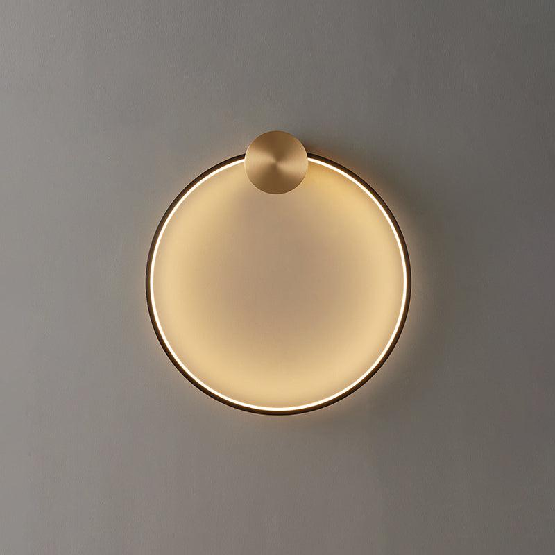 Oriaenne lampada da parete minimalista a Forma di Anello LED in ottone in metallo moderno
