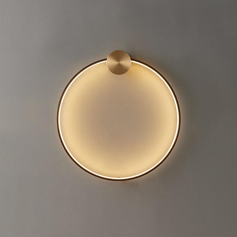 Oriaenne lampada da parete minimalista a Forma di Anello LED in ottone in metallo moderno