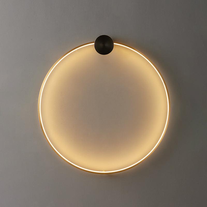 Oriaenne lampada da parete minimalista a Forma di Anello LED in ottone in metallo moderno