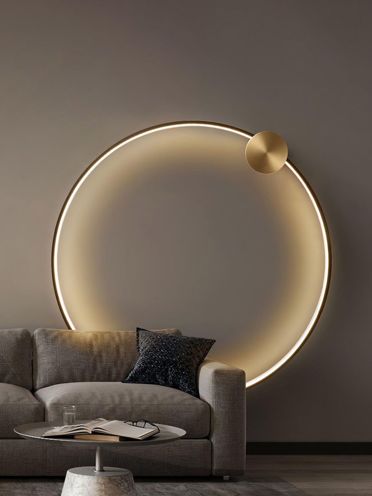 Oriaenne lampada da parete minimalista a Forma di Anello LED in ottone in metallo moderno