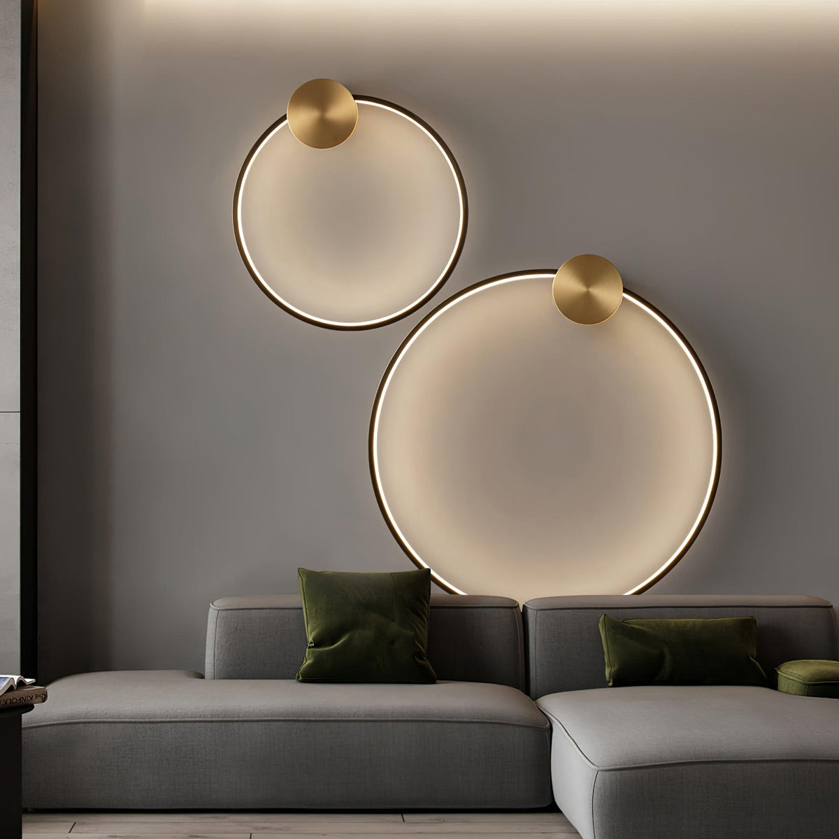 Oriaenne lampada da parete minimalista a Forma di Anello LED in ottone in metallo moderno
