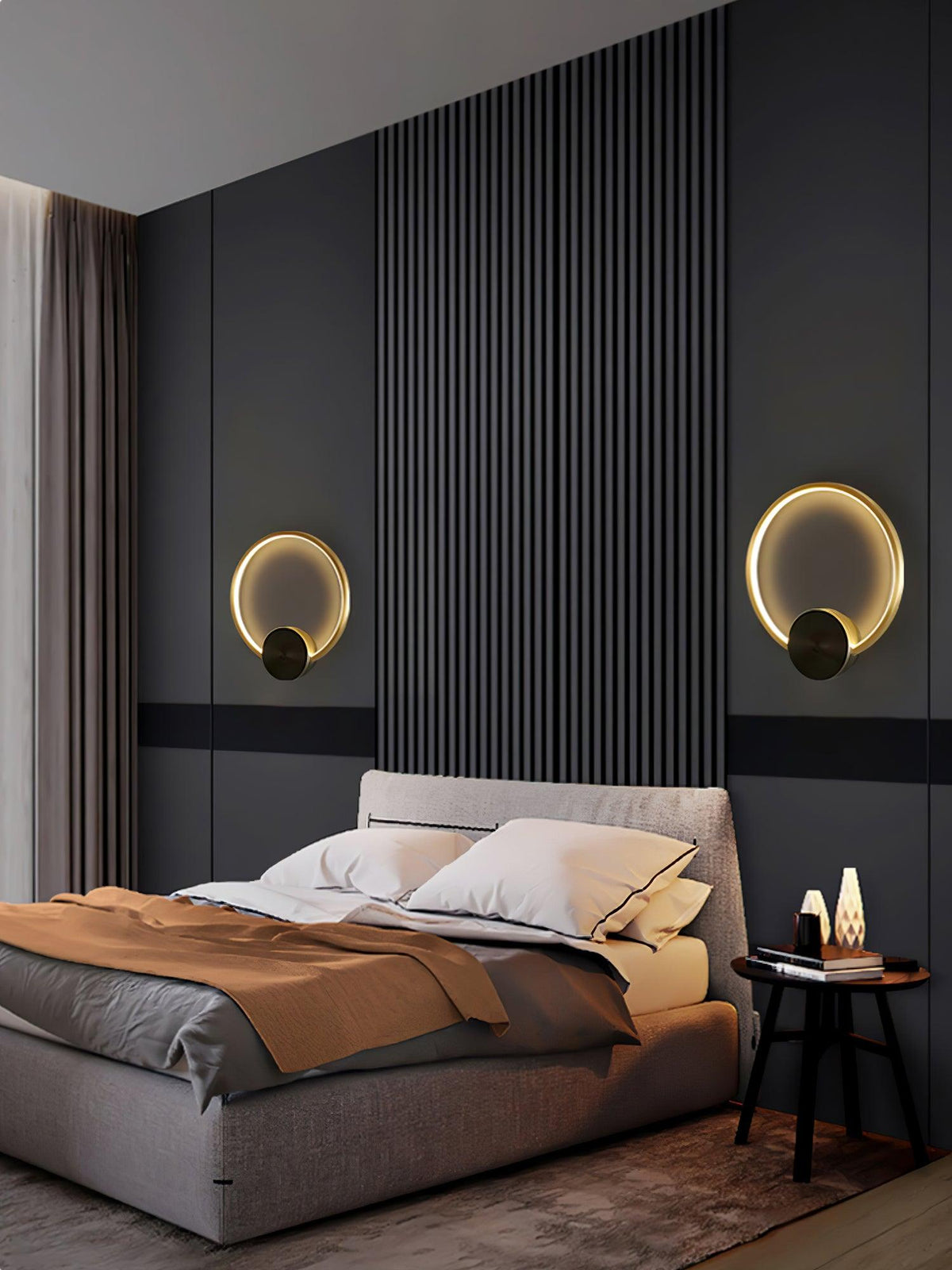Oriaenne lampada da parete minimalista a Forma di Anello LED in ottone in metallo moderno
