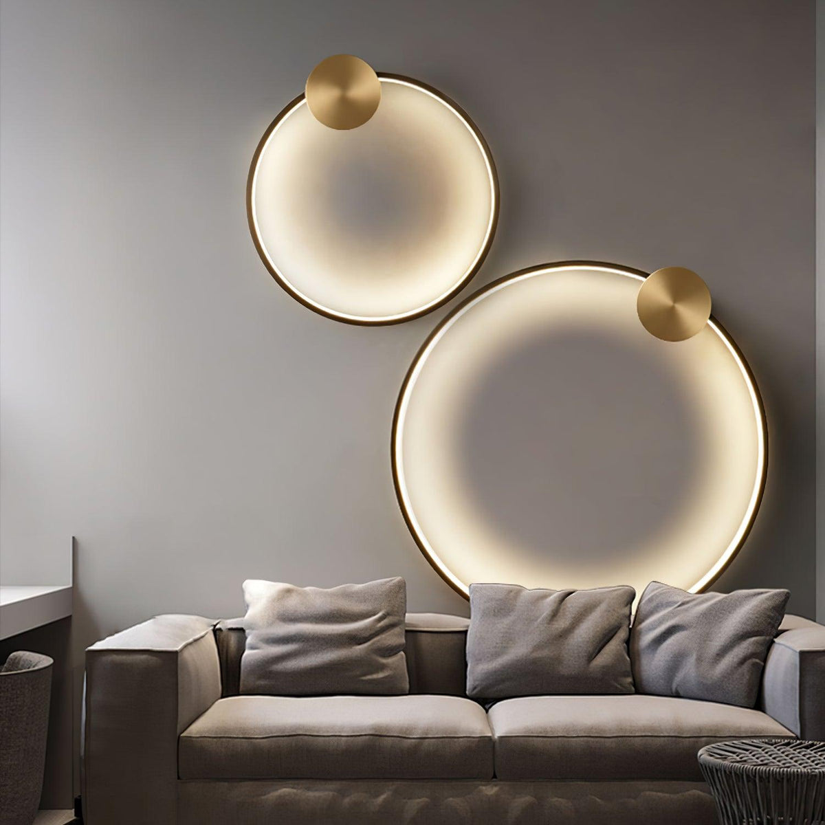 Oriaenne lampada da parete minimalista a Forma di Anello LED in ottone in metallo moderno
