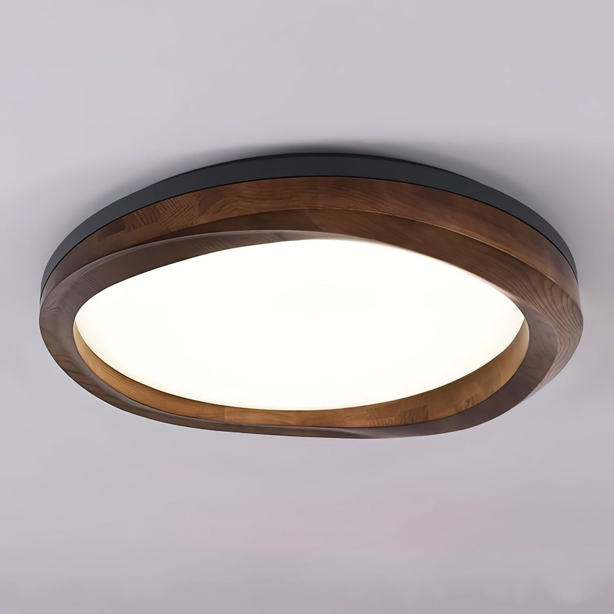 Aurdoreth lampada da soffitto moderna minimalista in legno effetto onde