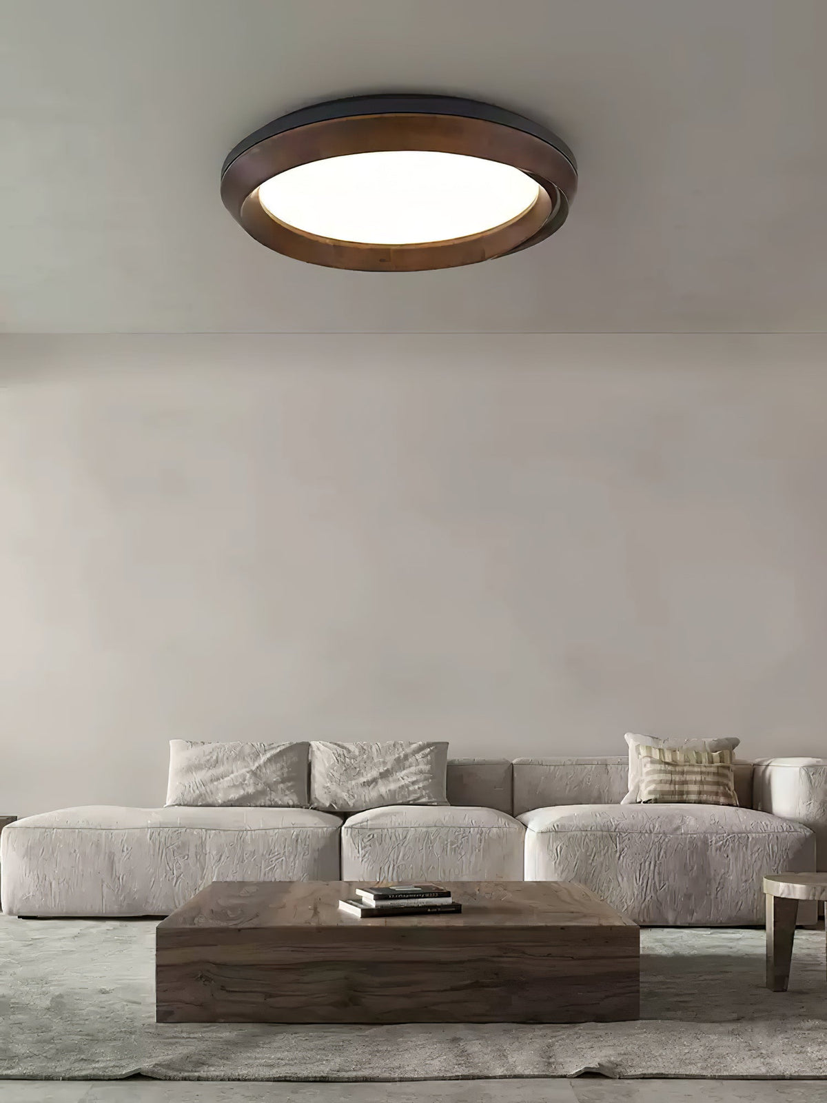 Aurdoreth lampada da soffitto moderna minimalista in legno effetto onde