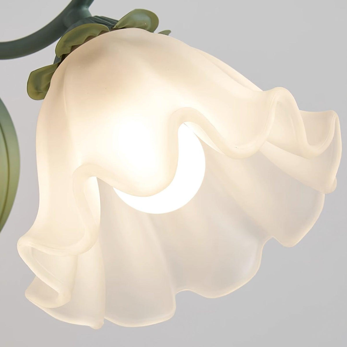 Lampada da parete vintage con paralume in vetro floreale per camera da letto e soggiorno