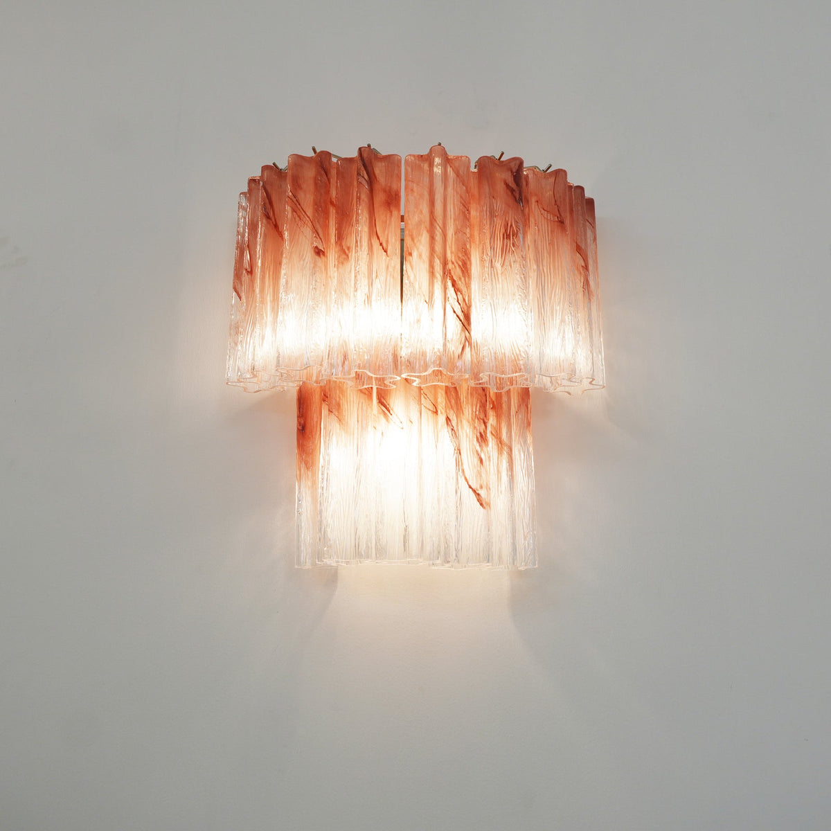 Lioreeria lampada da parete in vetro Rosa a Lame Effetto Acquerello romantico