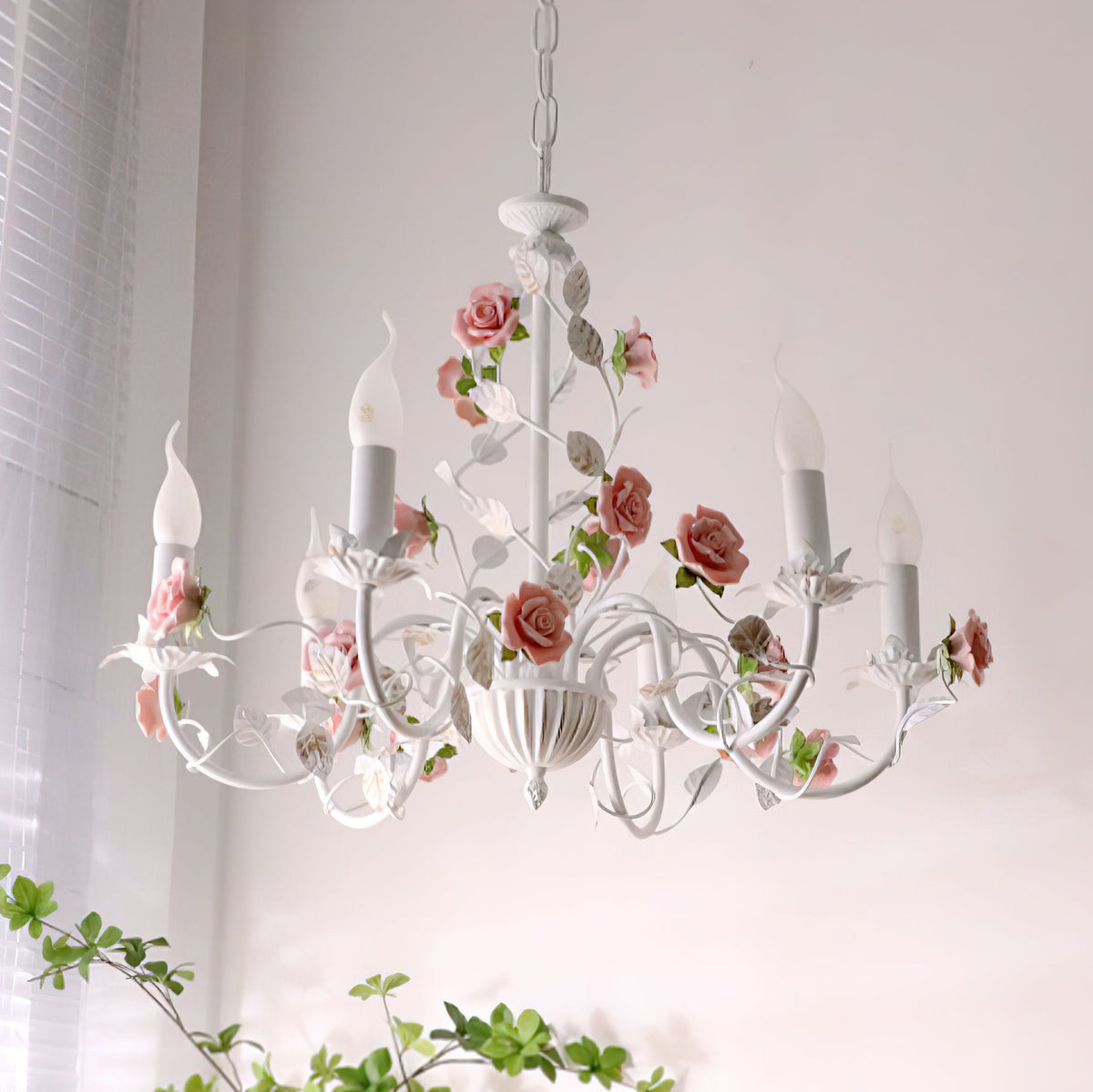 Lysa lampadario vintage bianco