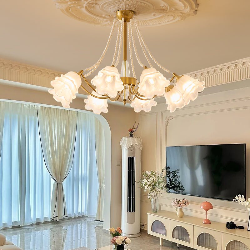 Allirila lampadario Eleganza vintage Bloom Perle vetro