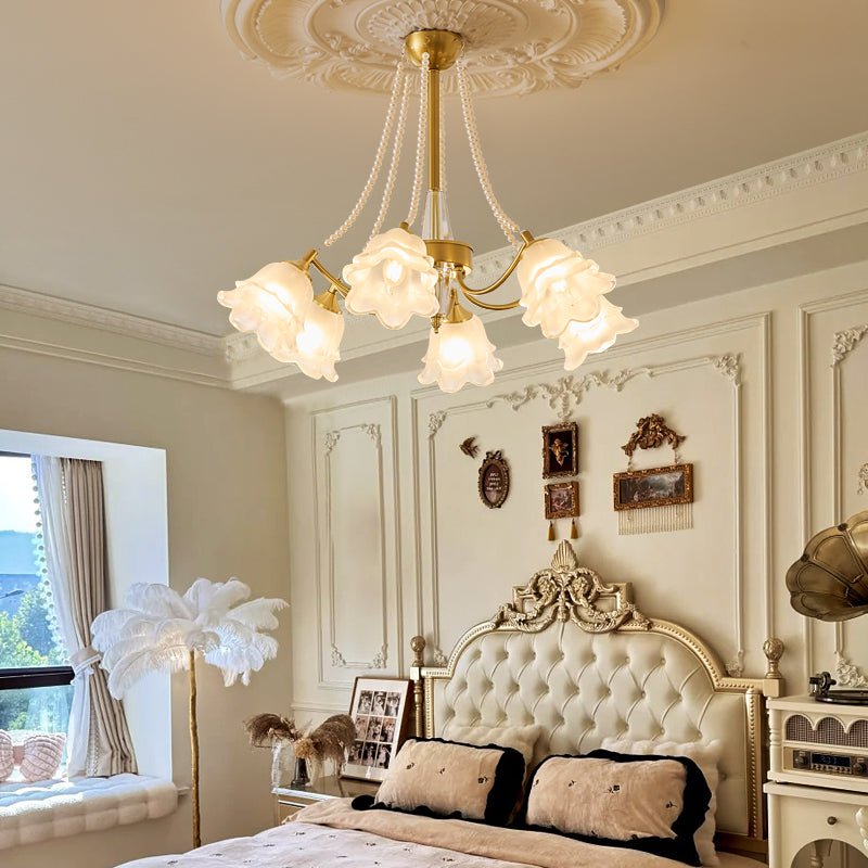 Allirila lampadario Eleganza vintage Bloom Perle vetro
