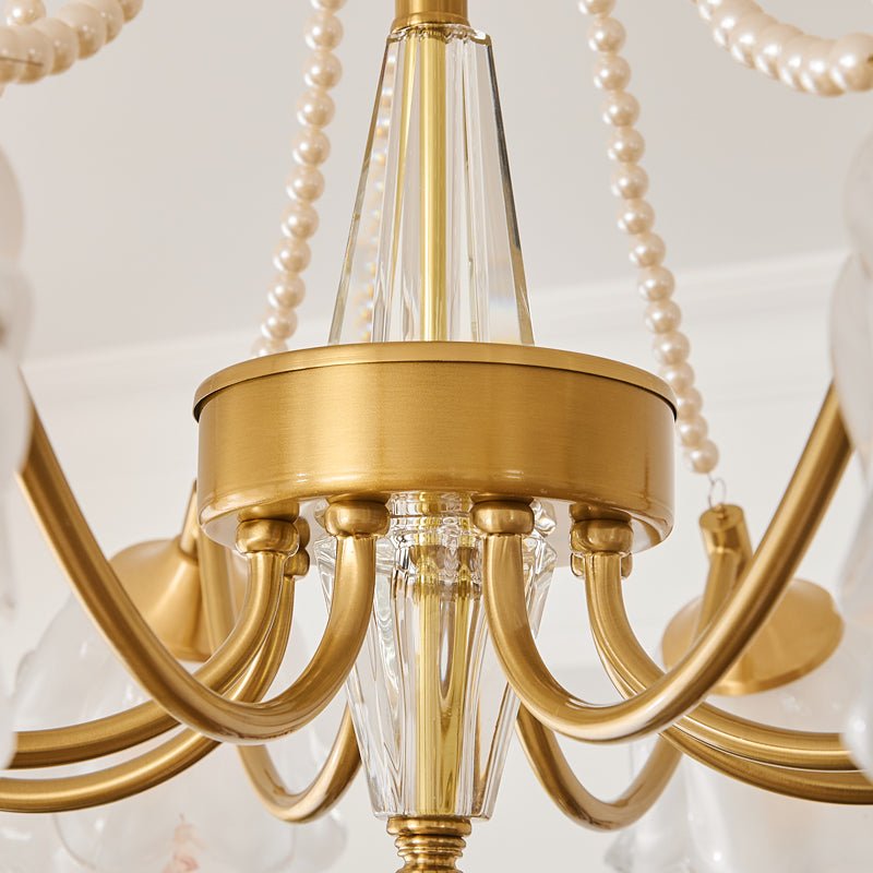 Allirila lampadario Eleganza vintage Bloom Perle vetro
