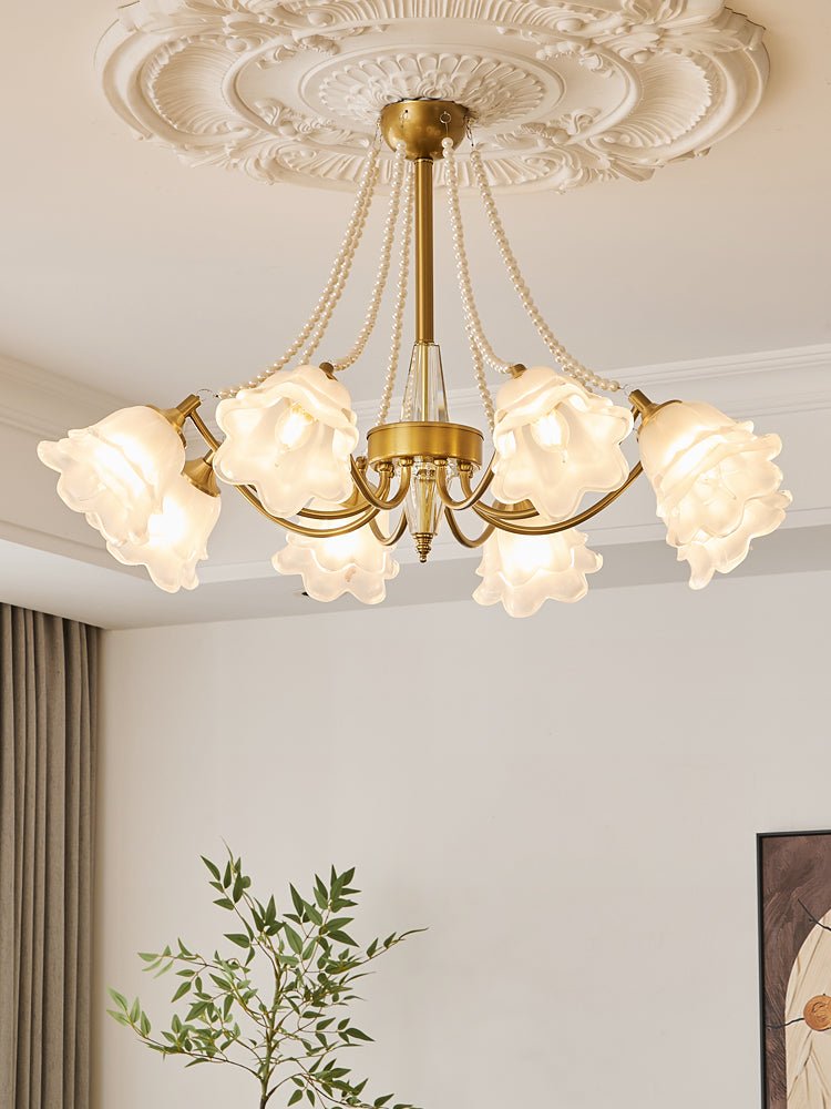 Allirila lampadario Eleganza vintage Bloom Perle vetro
