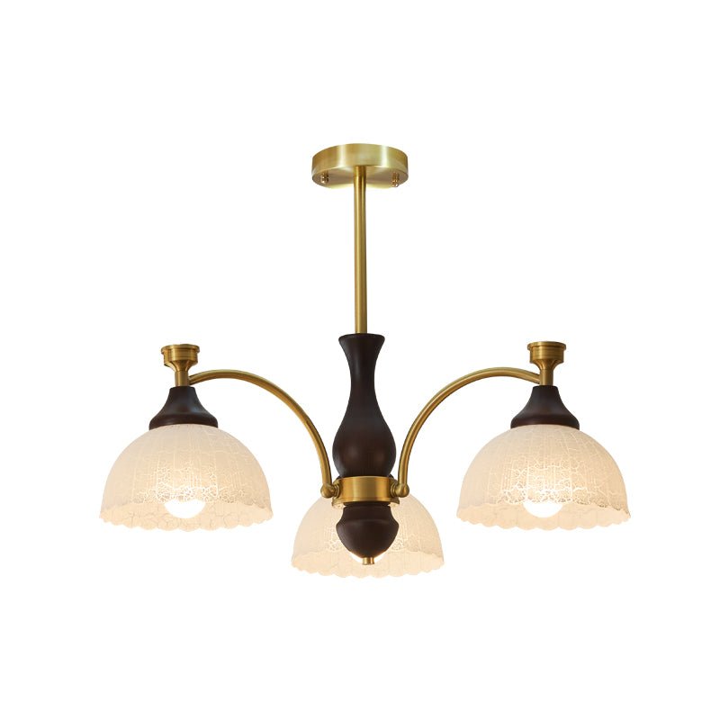 Avvynila lampadario Eleganza vintage in ottone e legno