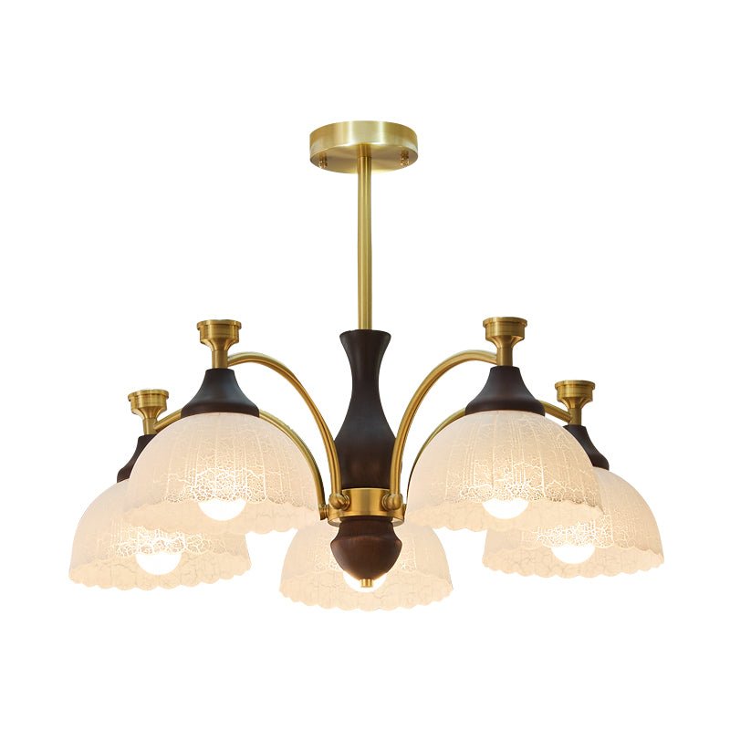 Avvynila lampadario Eleganza vintage in ottone e legno