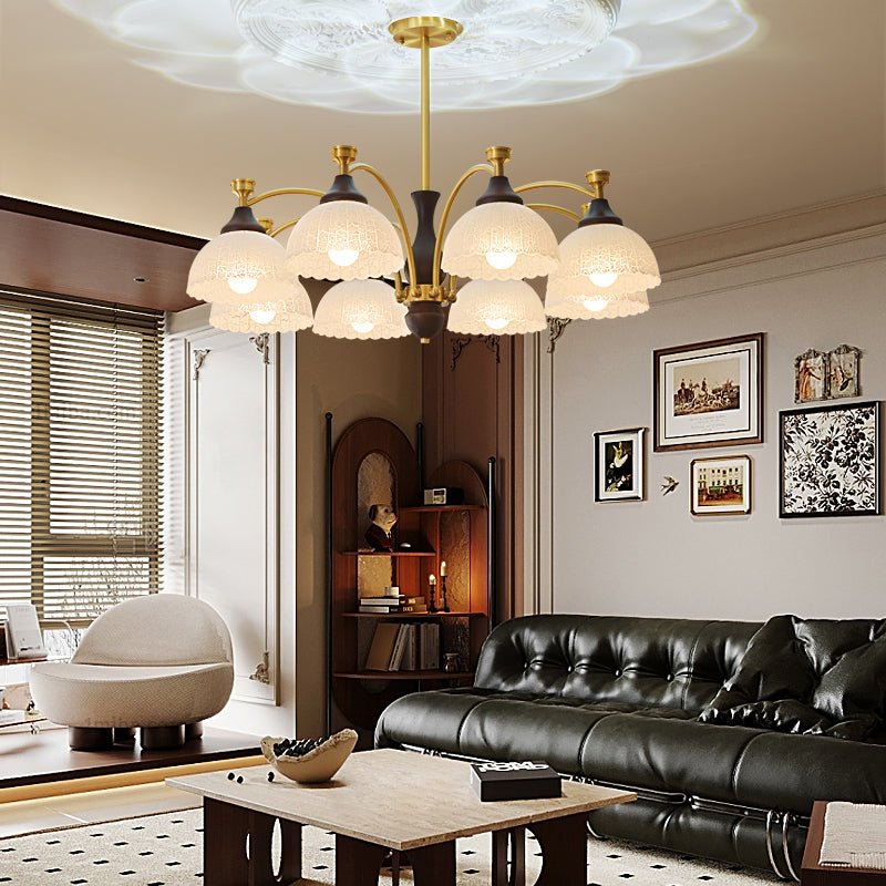 Avvynila lampadario Eleganza vintage in ottone e legno