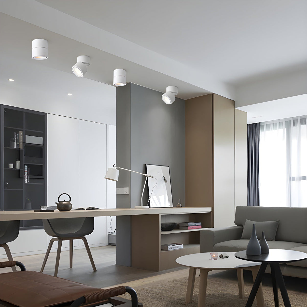 Kixor lampada da soffitto alluminio spot rotabile minimalista