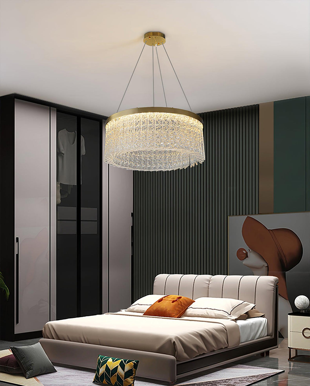 Seluira lampadario Round Halo Crystal