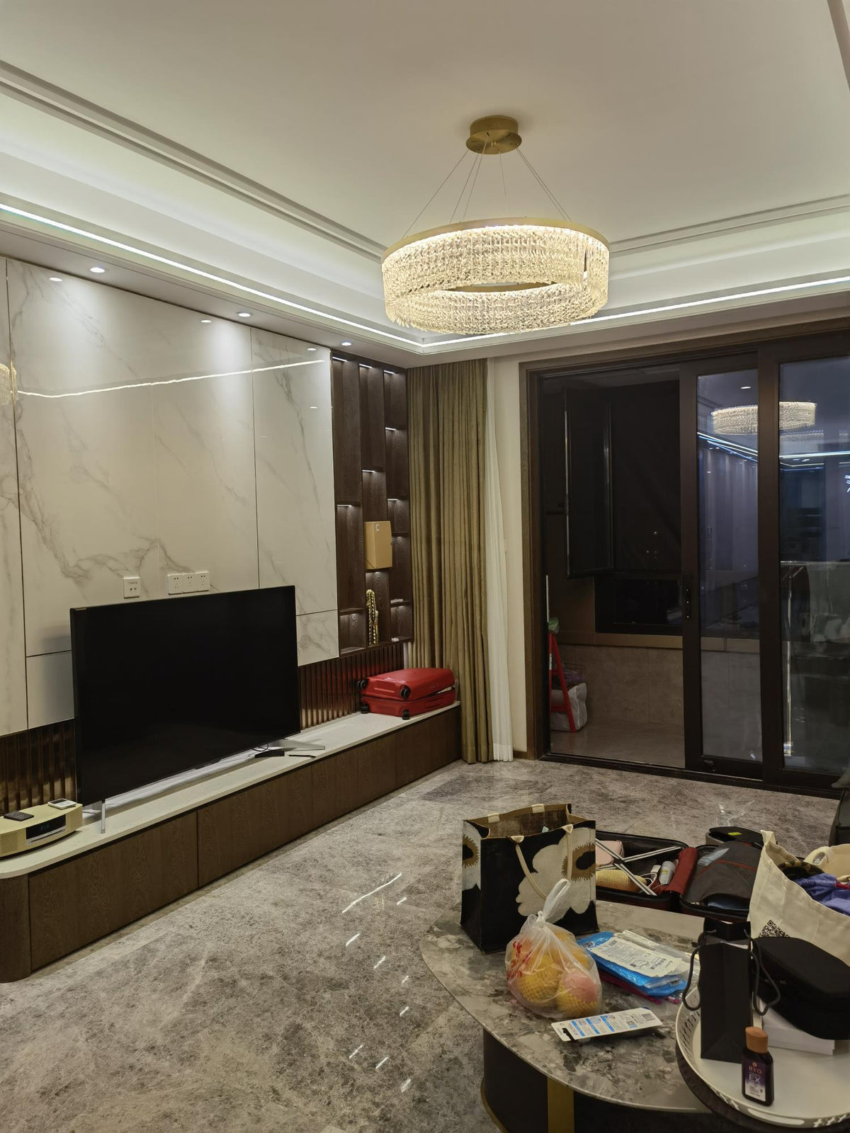 Seluira lampadario Round Halo Crystal