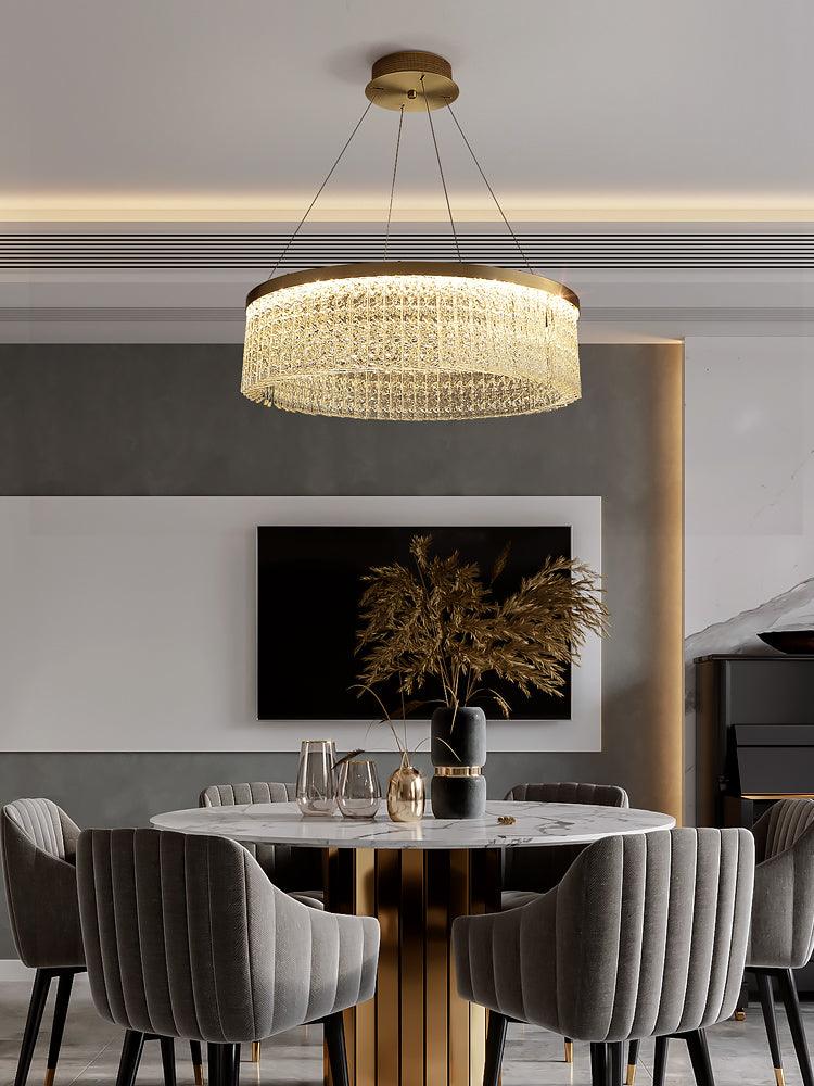 Seluira lampadario Round Halo Crystal