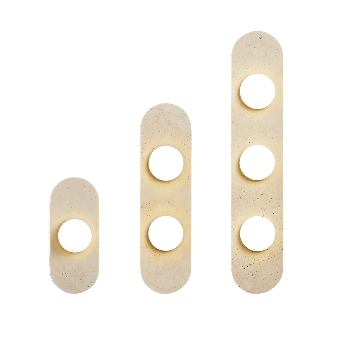 Zasoliel lampada da parete minimalista in travertino Giallo