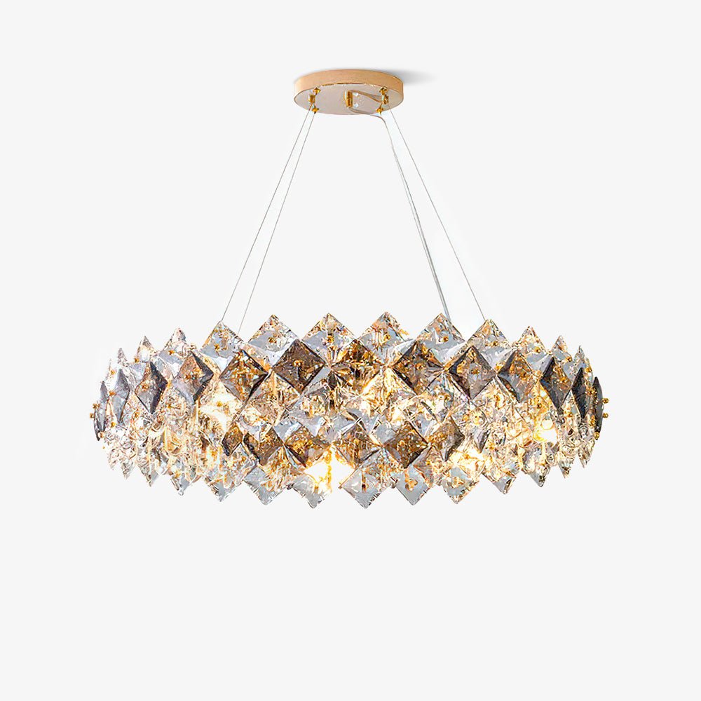Luxenine lampadario Tondo in Cristallo con LED Oro