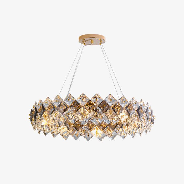 Luxenine lampadario Tondo in Cristallo con LED Oro
