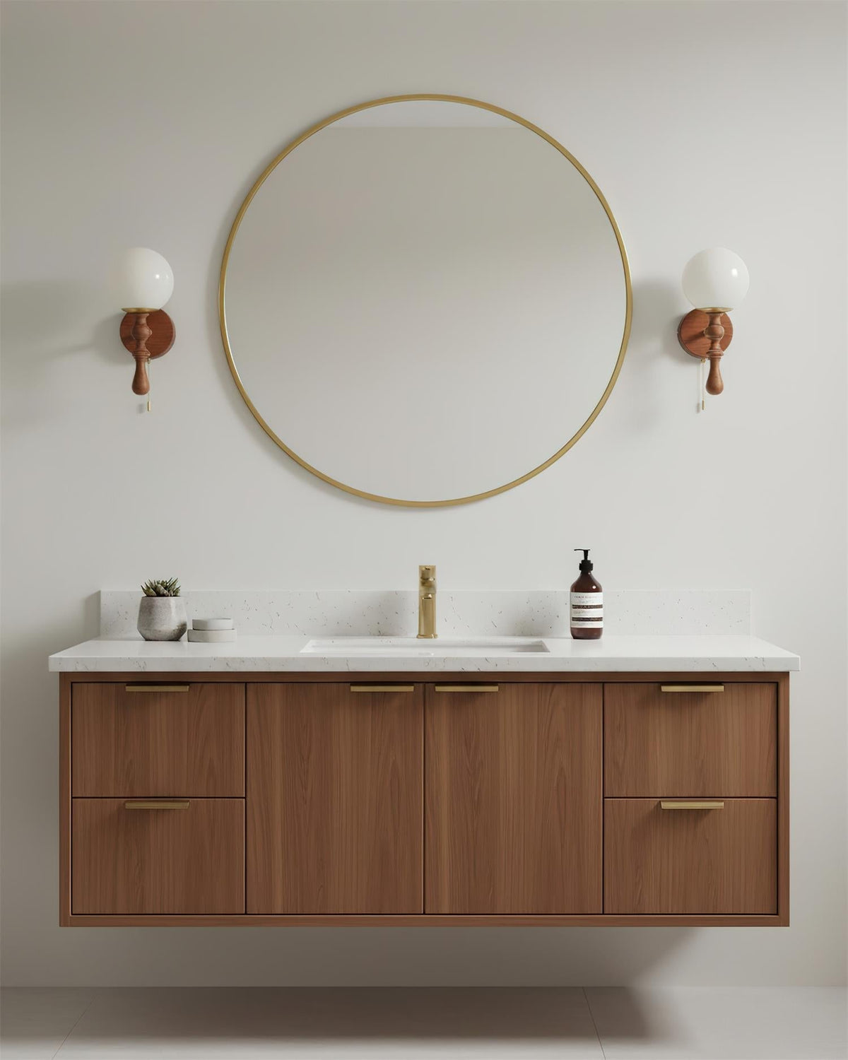 Applique Applicazione in legno noce
