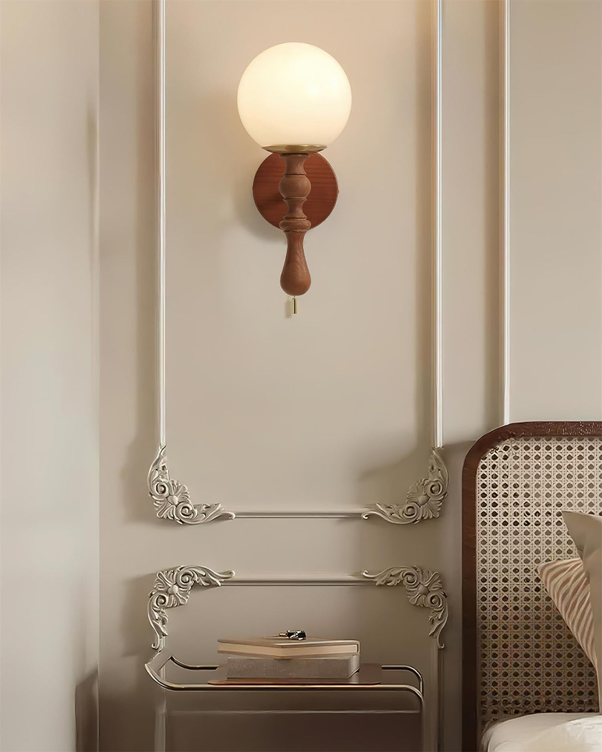 Applique Applicazione in legno noce