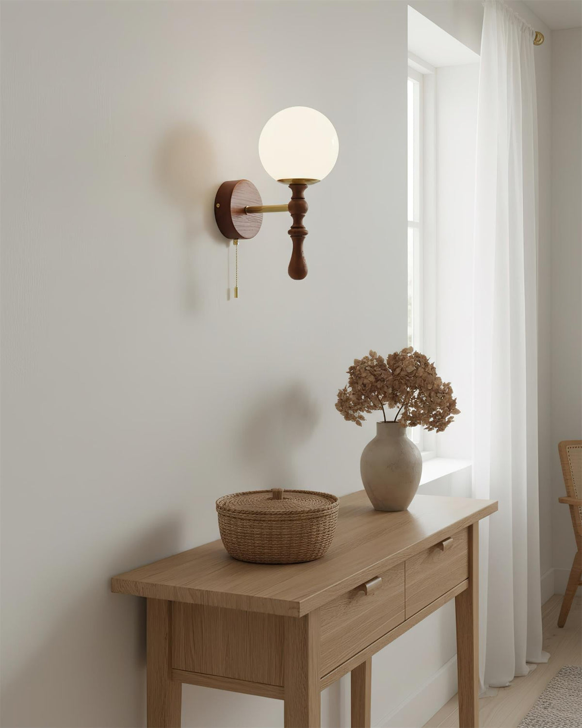 Applique Applicazione in legno noce