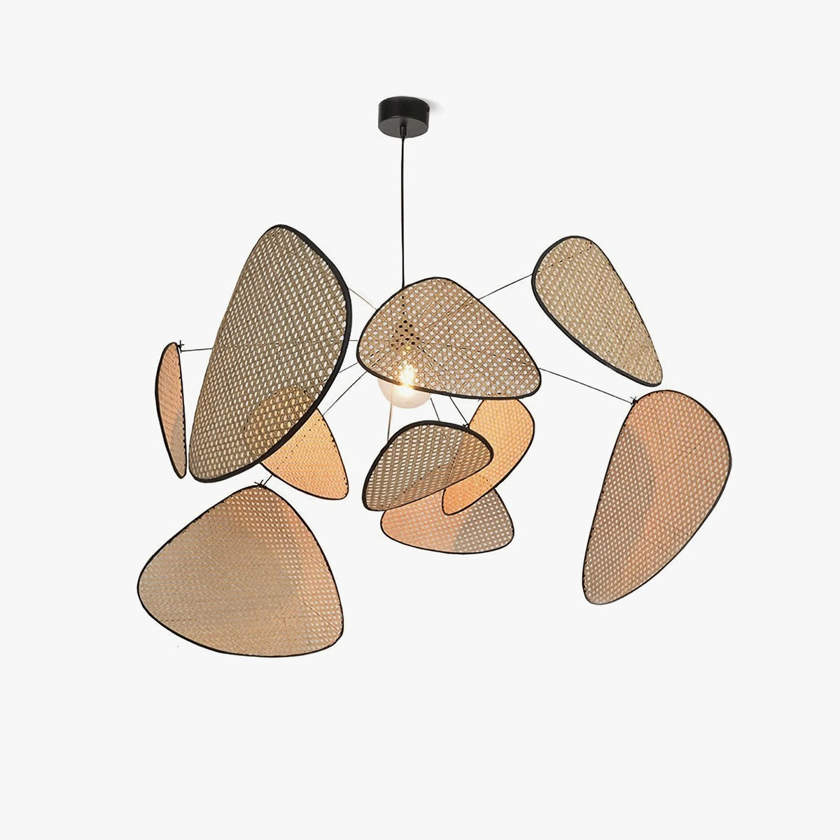 Lustra Lux Lampadario Schermo Cannage Sospensione Retro - Relic Pieces