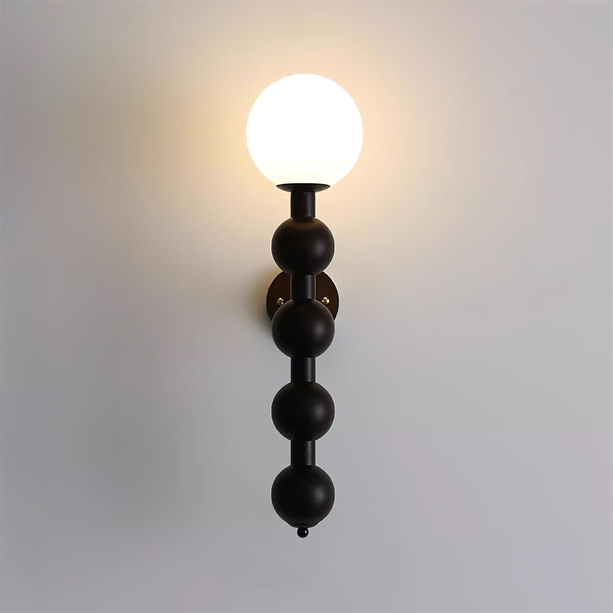 Lampada da parete Gourd in legno, metallo e vetro Stile moderno