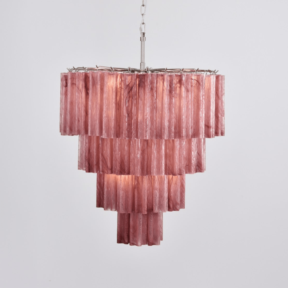 Velanora lampadario a Cascata in vetro Stratificato elegante vintage
