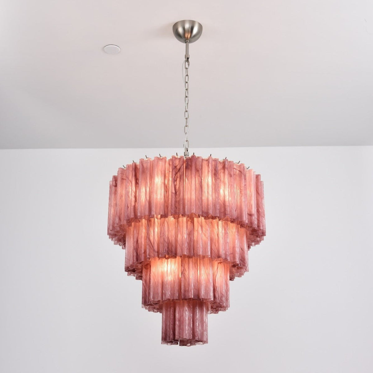 Velanora lampadario a Cascata in vetro Stratificato elegante vintage