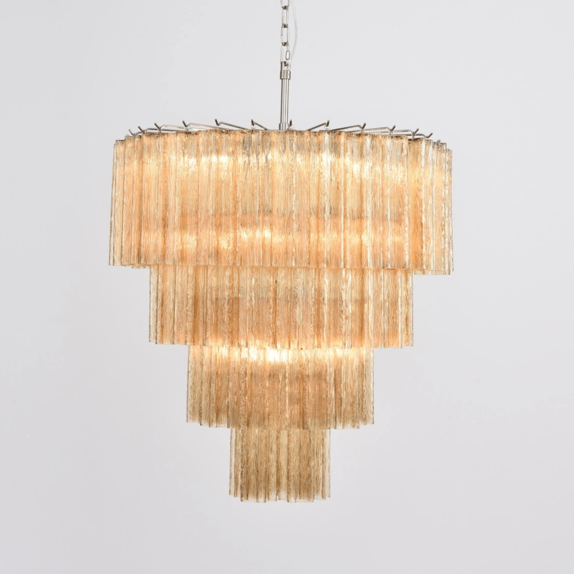 Velanora lampadario a Cascata in vetro Stratificato elegante vintage